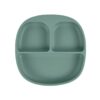 MIMIO Silikonový dělený talíř s protiskluzem - OIL GREEN