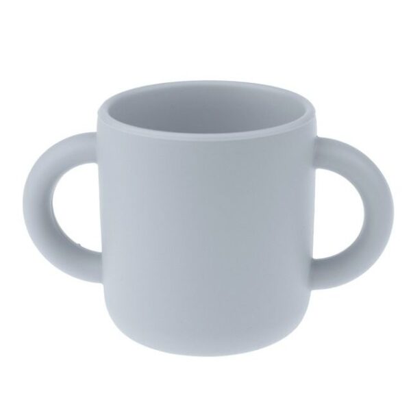 MIMIO Silikonový učící hrneček - LIGHT GREY