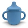 MIMIO Silikónový hrnček s náustkom – POWDER BLUE