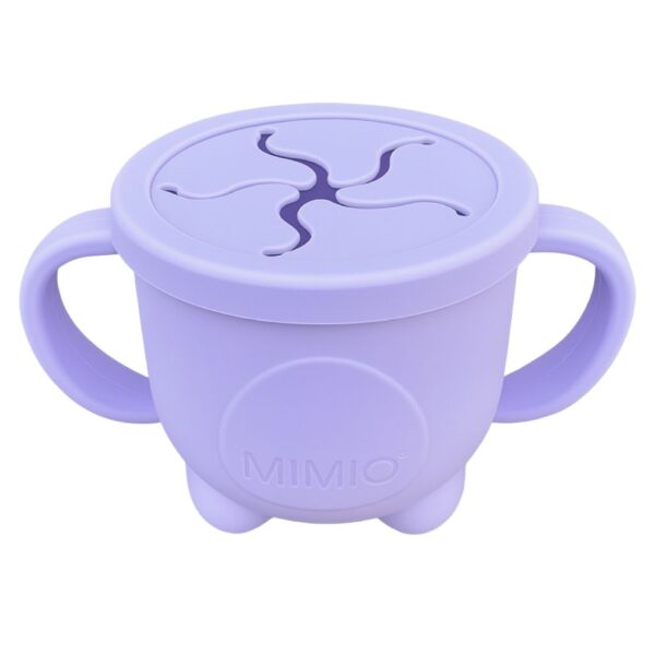 MIMIO Silikónový kelímok na desiatu Tučniak – PASTEL LILAC