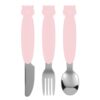 MIMIO Silikónový set príborov BEAR – ROSE