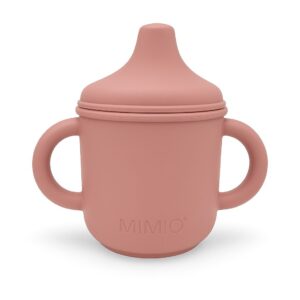 MIMIO Silikónový hrnček s náustkom – ROSE DAWN