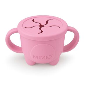 MIMIO Silikónový kelímok na desiatu Tučniak – BLUSH