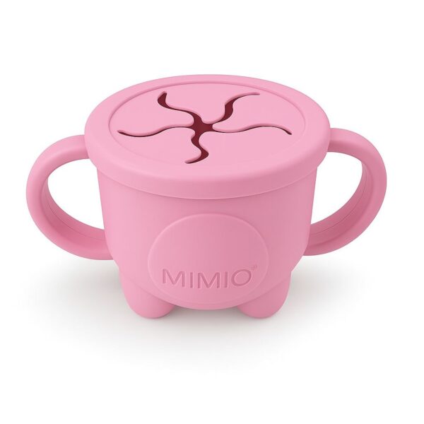MIMIO Silikónový kelímok na desiatu Tučniak – BLUSH