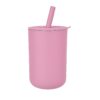 MIMIO Silikónový pohárik s brčkom – BLUSH