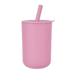 MIMIO Silikónový pohárik s brčkom – BLUSH