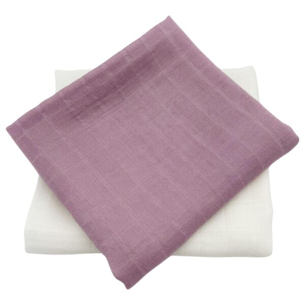 MIMIO Látkové plienky 2 ks – MAUVE + WHITE