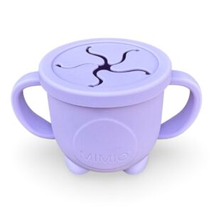 MIMIO Silikónový kelímok na desiatu Tučniak – PASTEL LILAC