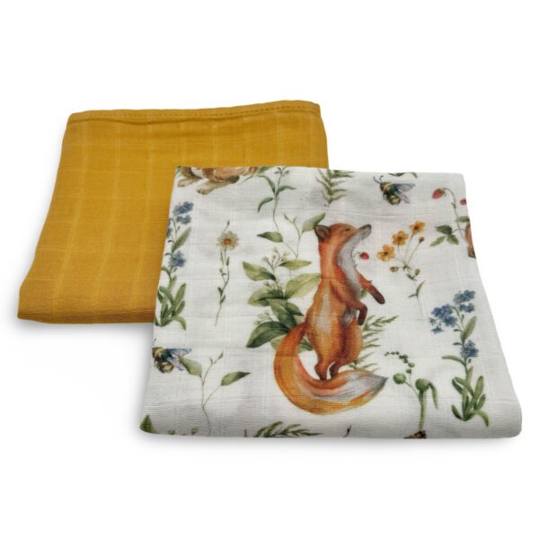 MIMIO Set látkových plenek 2ks - FOREST ANIMALS