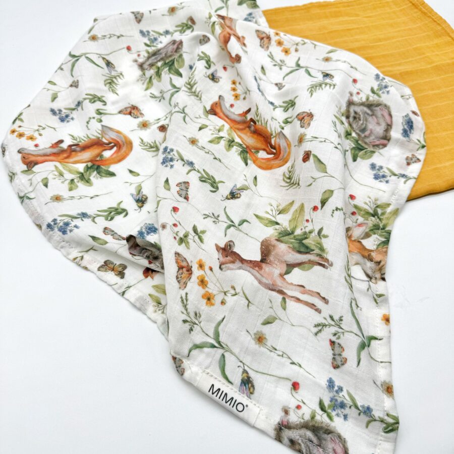 MIMIO Set látkových plenek 2ks - FOREST ANIMALS