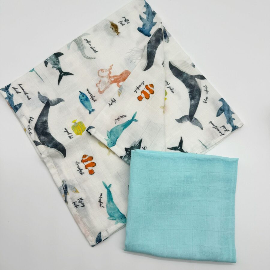 MIMIO Set látkových bambusových plenek 2ks - SEA