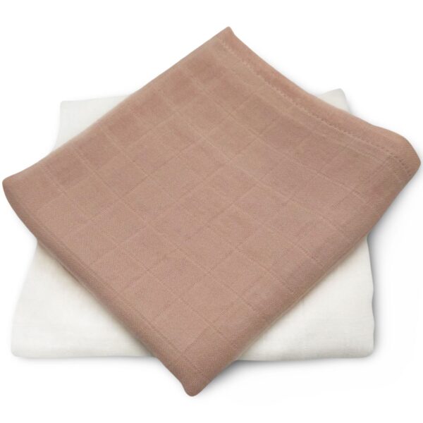 MIMIO Set látkových bambusových plenek 2ks - PINK+WHITE