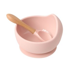 MIMIO Silikónová miska s lyžičkou – BROSKYŇOVÁ
