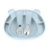 MIMIO Silikonový jídelní set BEAR - PASTEL BLUE