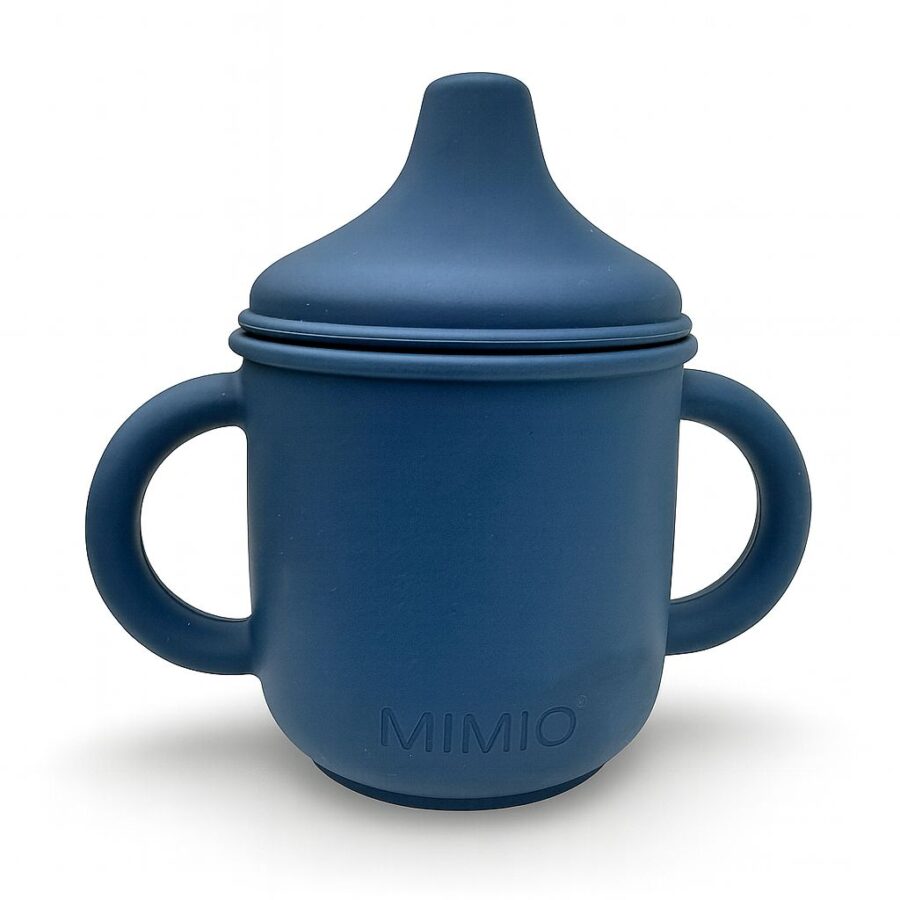 MIMIO Silikónový hrnček s náustkom – NAVY