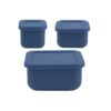 MIMIO Silikónové desiatové boxy 3 ks – NAVY
