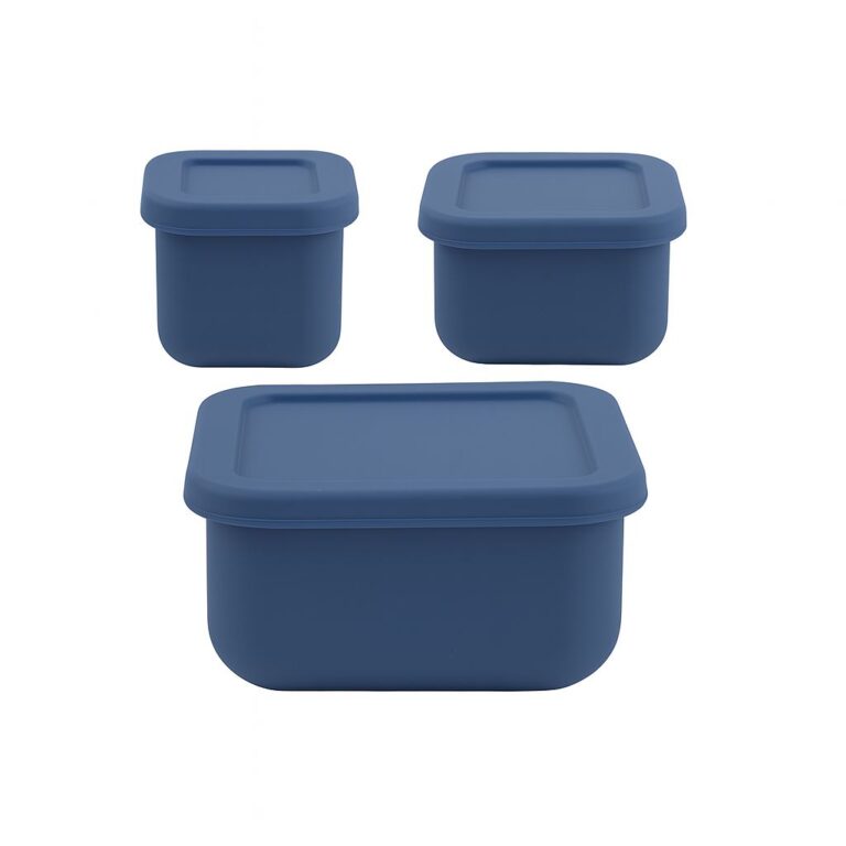 MIMIO Silikónové desiatové boxy 3 ks – NAVY