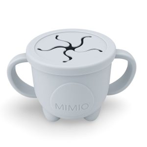 MIMIO Silikónový kelímok na desiatu Tučniak – LIGHT GREY
