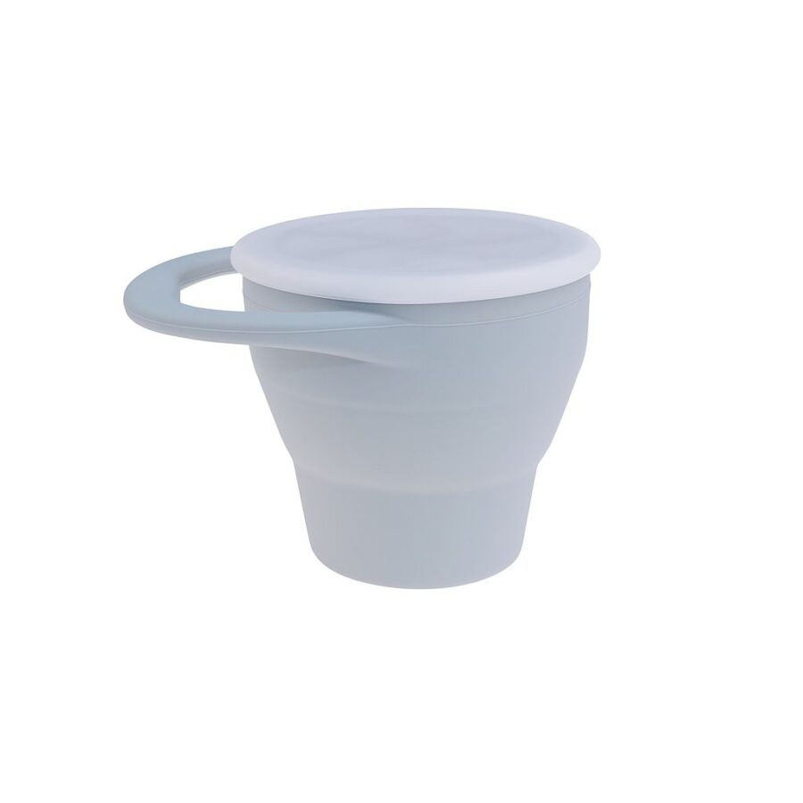 MIMIO Silikónový kelímok na desiatu skladací - LIGHT GREY