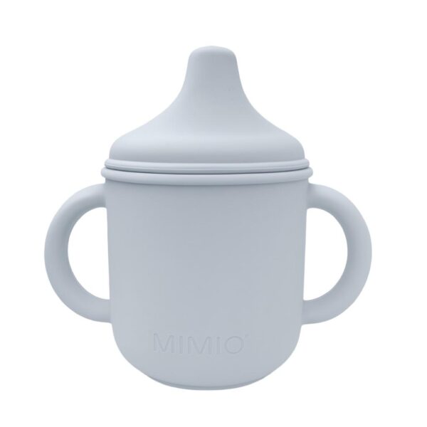 MIMIO Silikónový hrnček s náustkom – LIGHT GREY