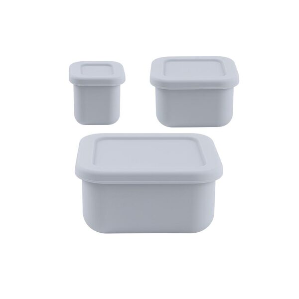 MIMIO Silikónové desiatové boxy 3 ks – LIGHT GREY