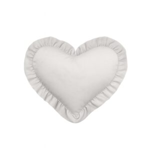 MIMIO Vankúšik HEART s volánikom VELVET – Sivá
