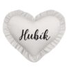 MIMIO Vankúšik HEART s volánikom VELVET – Sivá