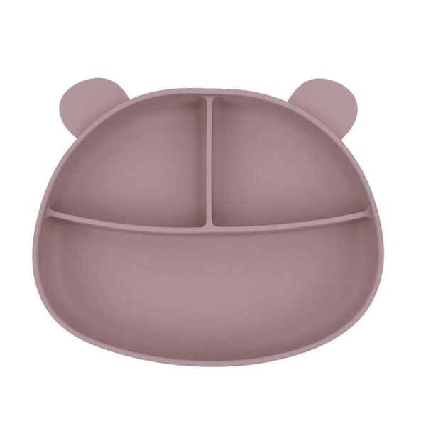 MIMIO Silikónový tanier BEAR – PALE MAUVE