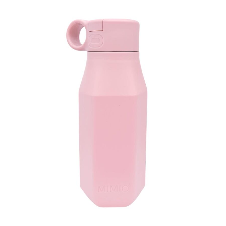 MIMIO Silikónová fľaša na pitie so slamkou – ROSE