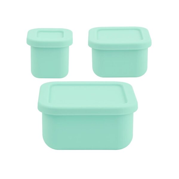 MIMIO Silikónové desiatové boxy 3 ks – MINT