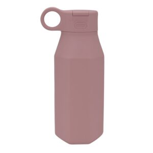 MIMIO Silikónová fľaša na pitie so slamkou – PALE MAUVE