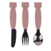 MIMIO Silikónový set príborov BEAR – PALE MAUVE