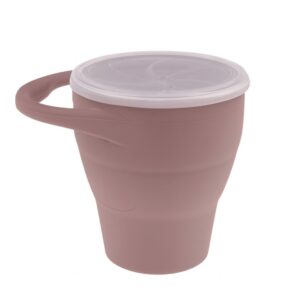 MIMIO Silikónový kelímok na desiatu skladací – PALE MAUVE