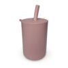 MIMIO Silikónový pohárik s brčkom – PALE MAUVE