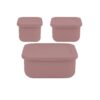 MIMIO Silikónové desiatové boxy 3 ks – PALE MAUVE