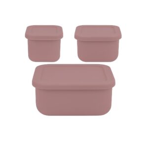 MIMIO Silikónové desiatové boxy 3 ks – PALE MAUVE