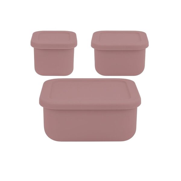 MIMIO Silikónové desiatové boxy 3 ks – PALE MAUVE