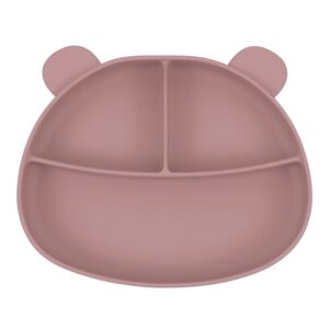 MIMIO Silikónový tanier BEAR – PALE MAUVE
