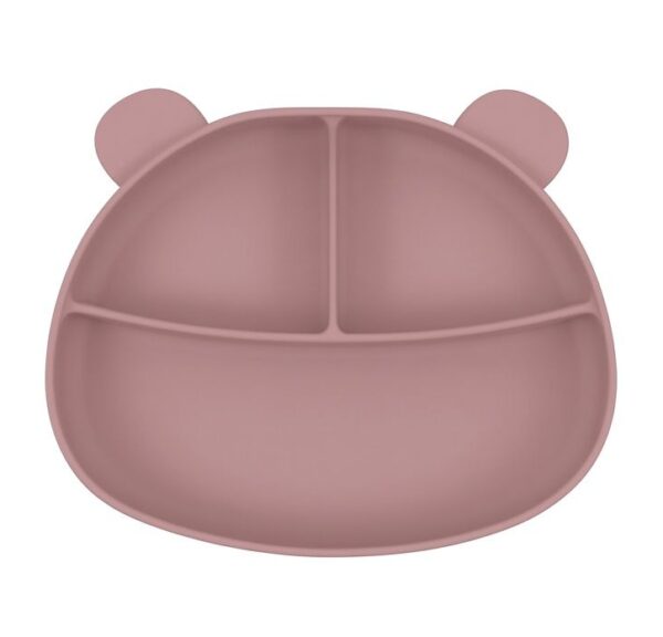 MIMIO Silikónový tanier BEAR – PALE MAUVE
