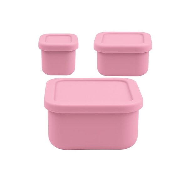MIMIO Silikónové desiatové boxy 3 ks – BLUSH