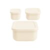 MIMIO Silikónové desiatové boxy 3 ks – IVORY