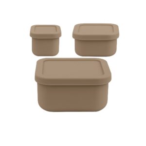 MIMIO Silikónové desiatové boxy 3 ks – CAMEL