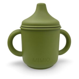 MIMIO Silikónový hrnček s náustkom – ARMY GREEN