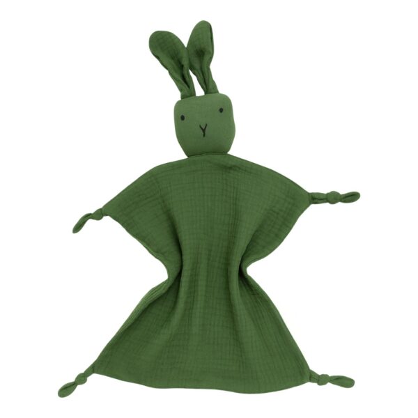 MIMIO Mušelínový mojkáčik ZAJAČIK ( s menom ) - ARMY GREEN