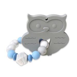Okrúhle hryzátko do ručičky – OWL BLUE