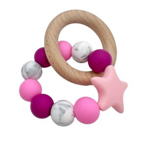 MIMIO Silikónové hryzátko okrúhle - Karin