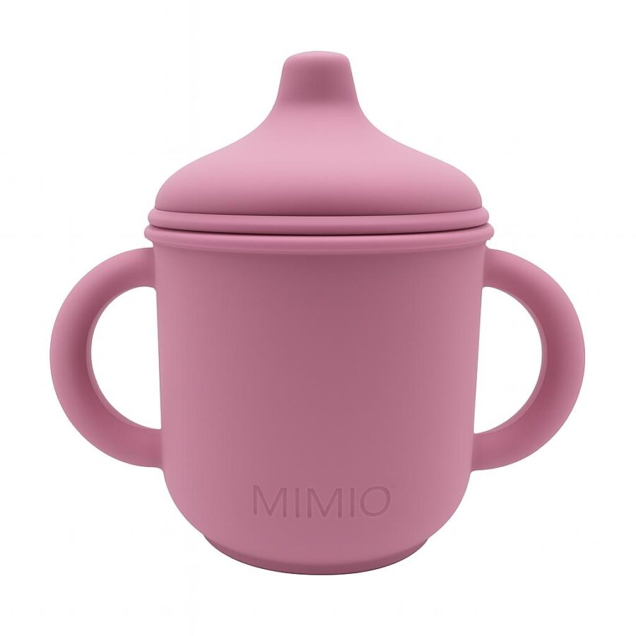 MIMIO Silikónový hrnček s náustkom – BLUSH