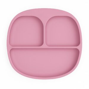 MIMIO Silikónový delený tanier s prísavkou – BLUSH