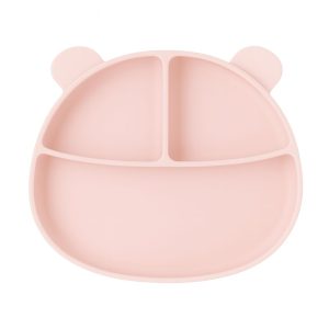MIMIO Silikónový tanier BEAR – SOFT PINK