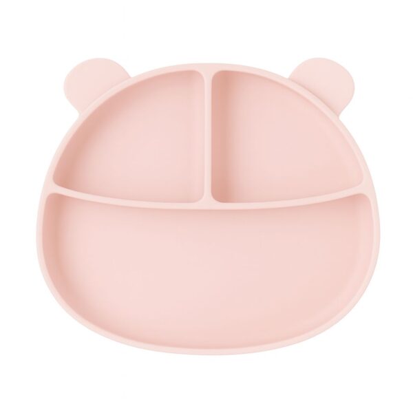 MIMIO Silikónový tanier BEAR – SOFT PINK